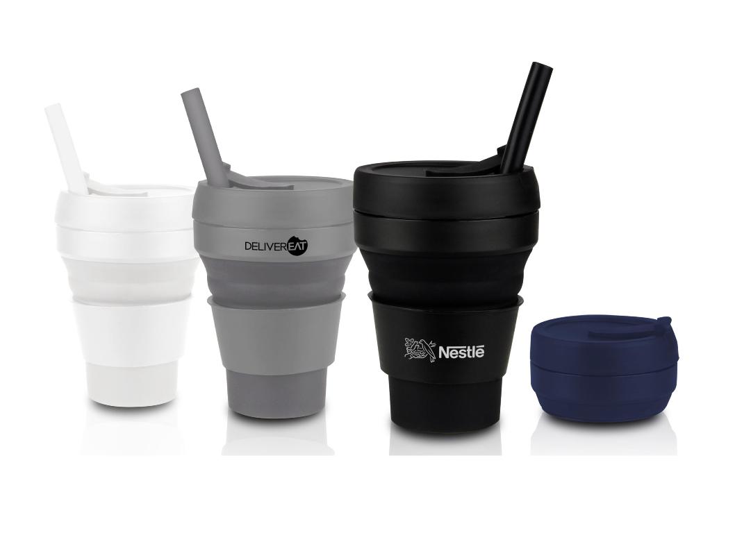 Collapsible Cup with Straw