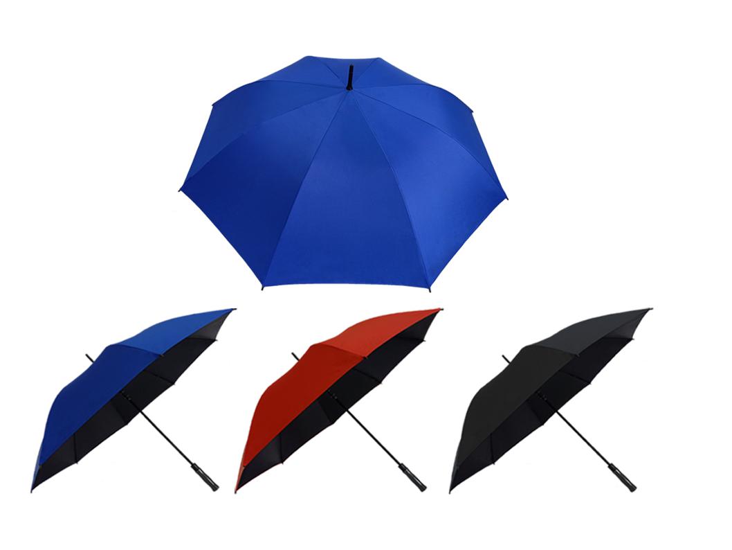 30" Black Coated Golf Umbrella (Full Fiber)