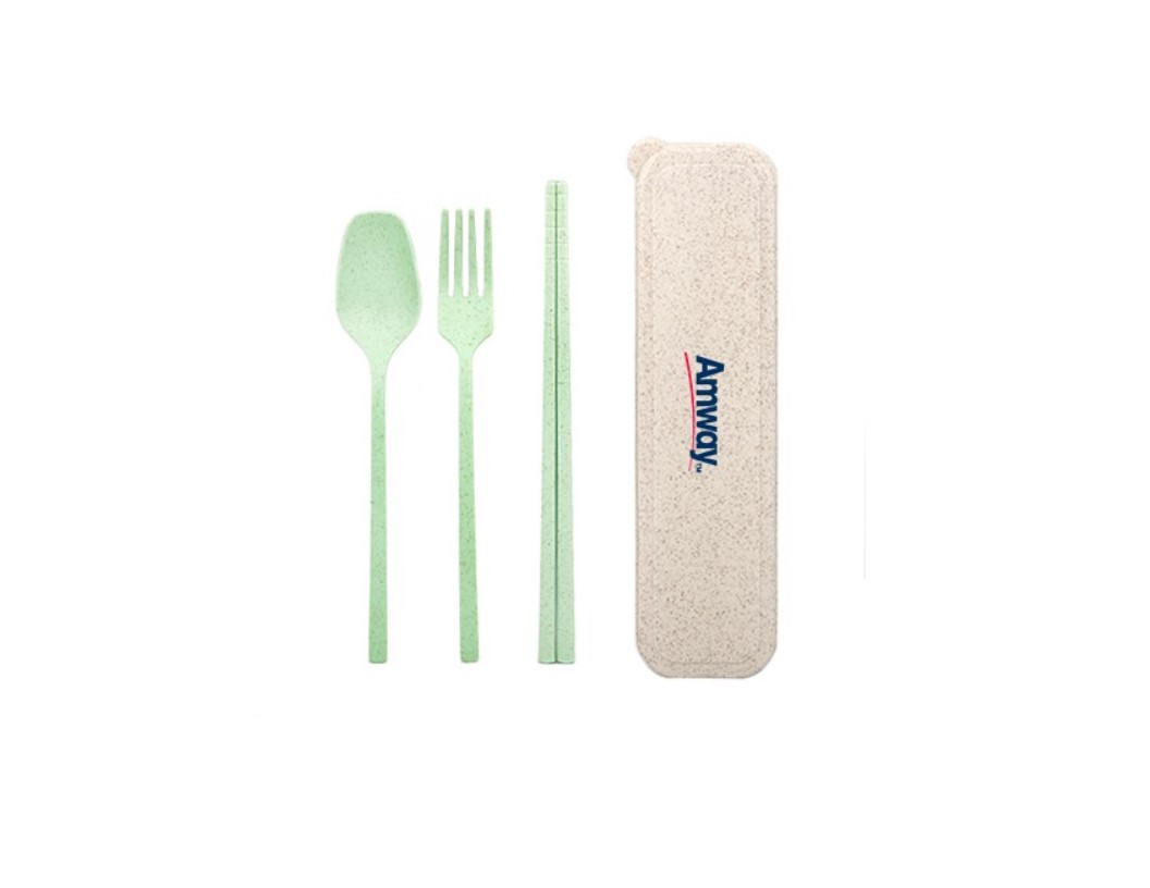 3-in-1 Eco-Wheat Cutlery Gifts Set