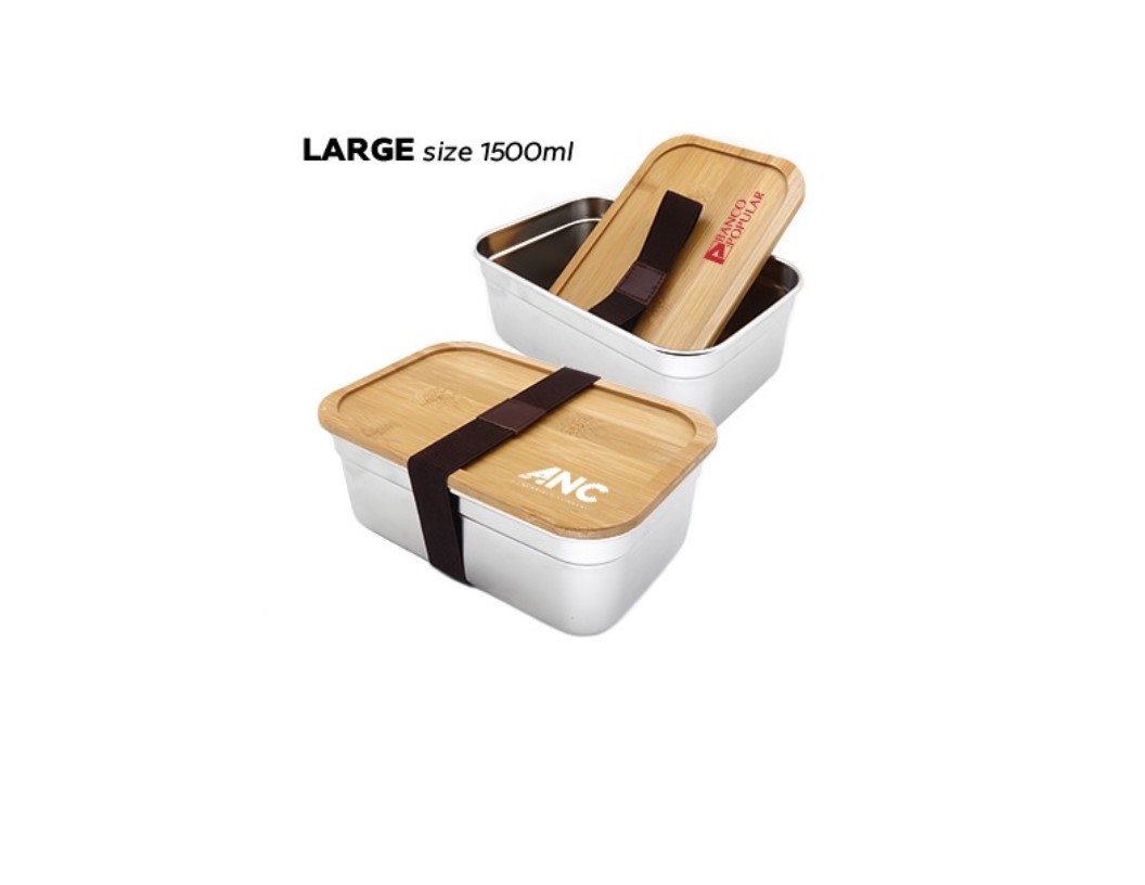Bamboo SUS304 Lunch Box L Size - 1.5L