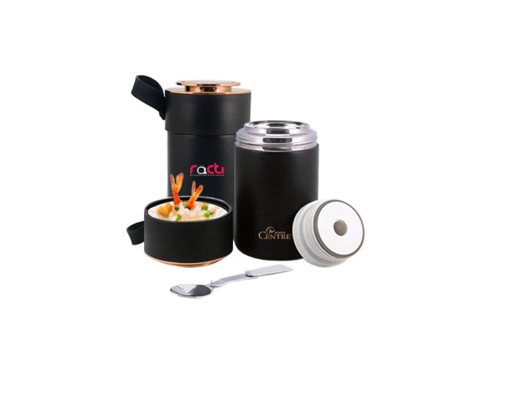 Stainless Steel Braised Thermos with Spoon - 600ml