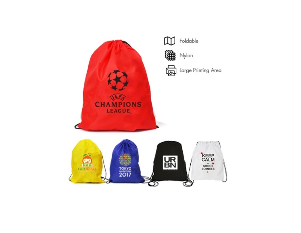 Vivid Nylon Drawstring Bag