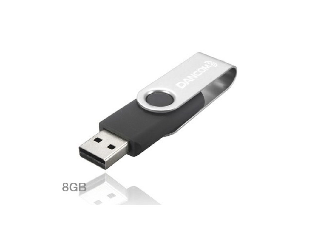 Metal Swivel Coated USB Flash Drive - 8GB