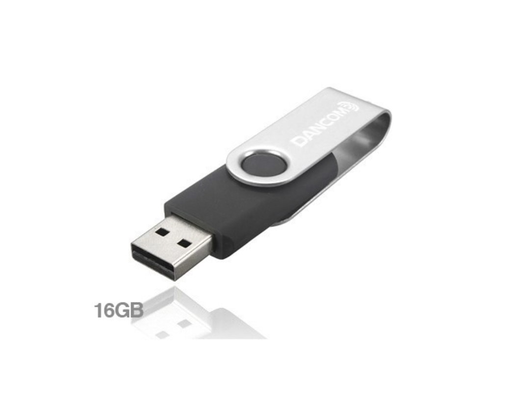 Metal Swivel Rubber Coated USB Flash Drive - 16GB