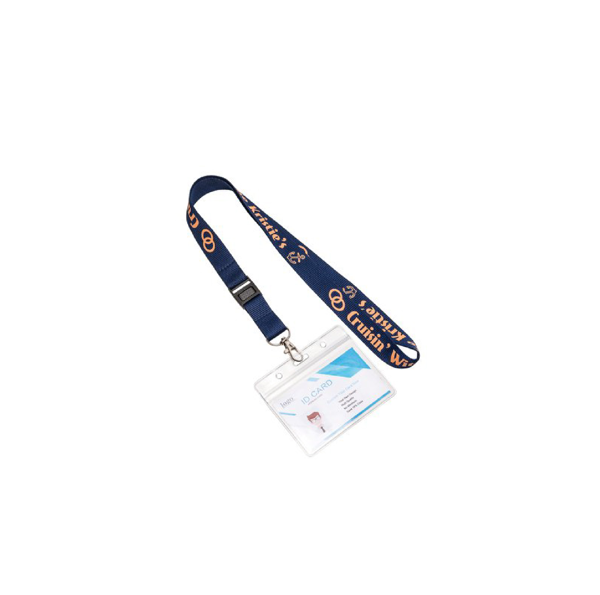 1 Color Polyester Lanyard with Buckle Strap