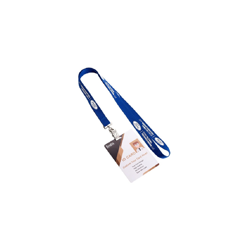 1 Color Polyester Lanyard with Metal Clip