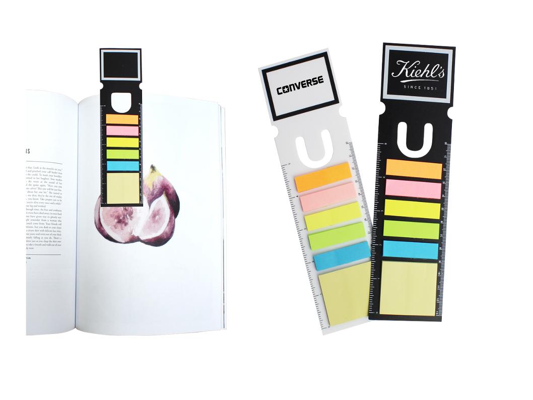 Bookmark with Sticky Notes & Ruler
