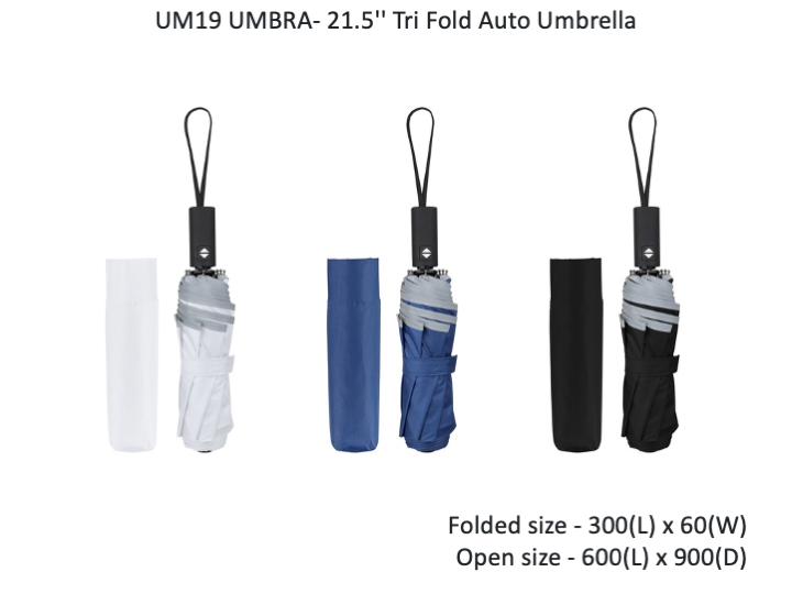 UMBRA- 21.5'' Tri Fold Auto Umbrella