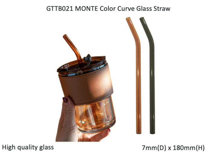 MONTE Color Curve Glass Straw