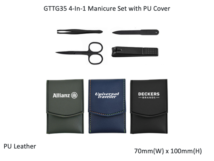 4-In-1 Manicure Set with PU Cover