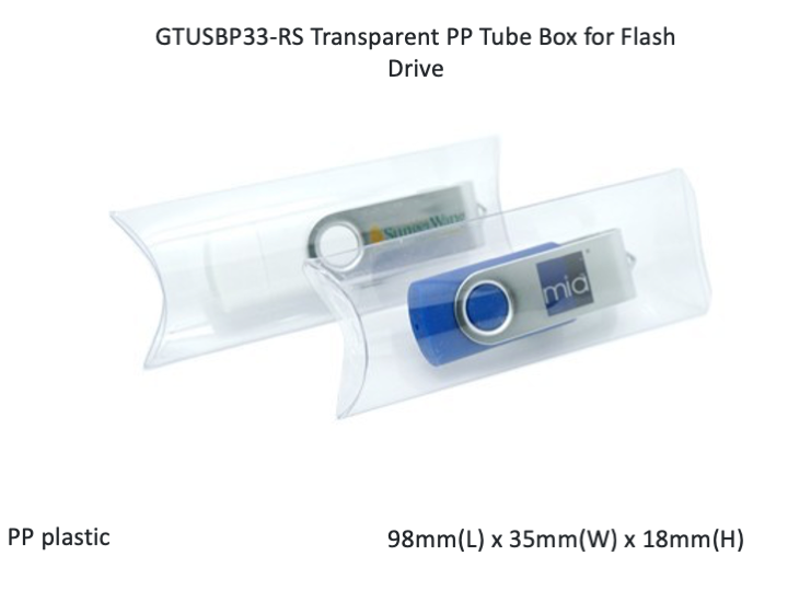 Transparent PP Tube Box for Flash Drive