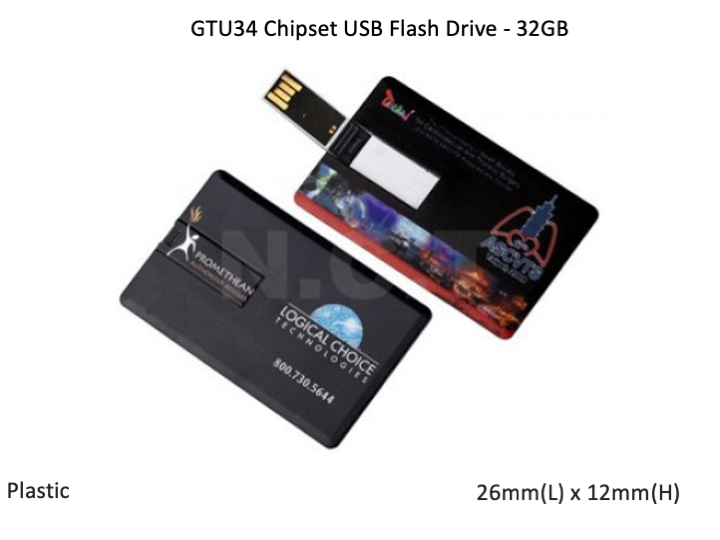 Flip Card Shape USB Flash Drive - 32GB