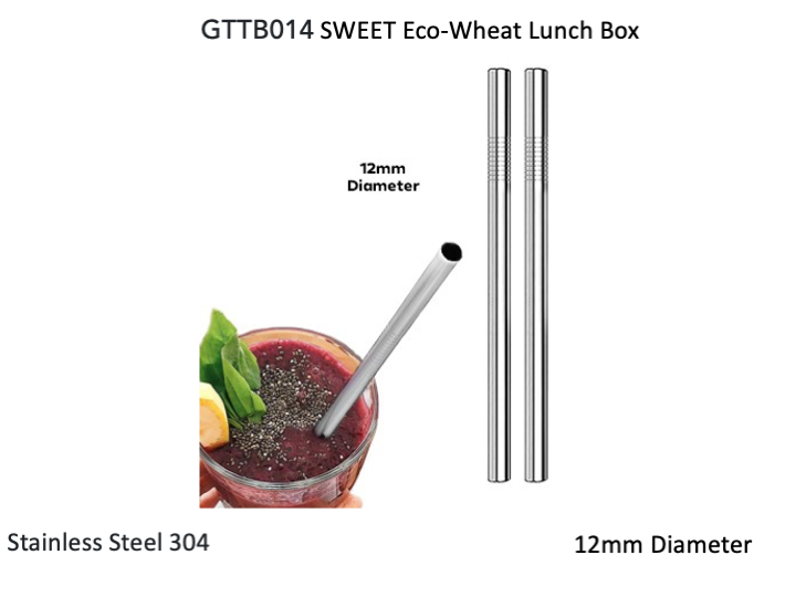 12mm Straight Stainless Steel Straw